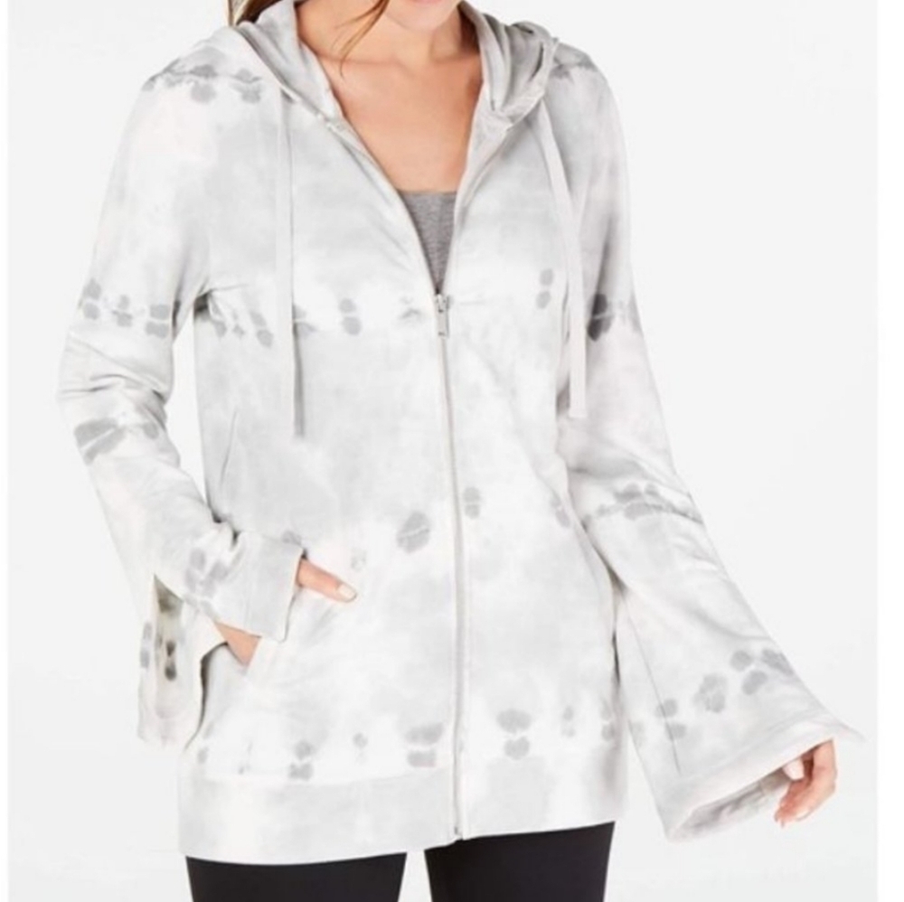 NWT Ideology gray tie dye hoodie Sz M Very very soft!